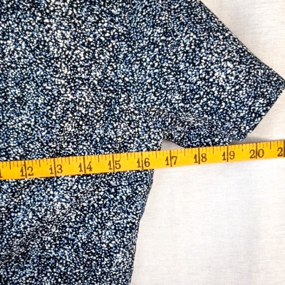 Gap Blue Speckled Peplum Top, sz: 0 - Picture 10 of 12